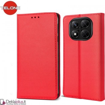 Telone atverčiamas dėklas - raudonas (Xiaomi Redmi Note 14 Pro 4G/5G/Note 14 Pro Plus/Poco X7 5G)